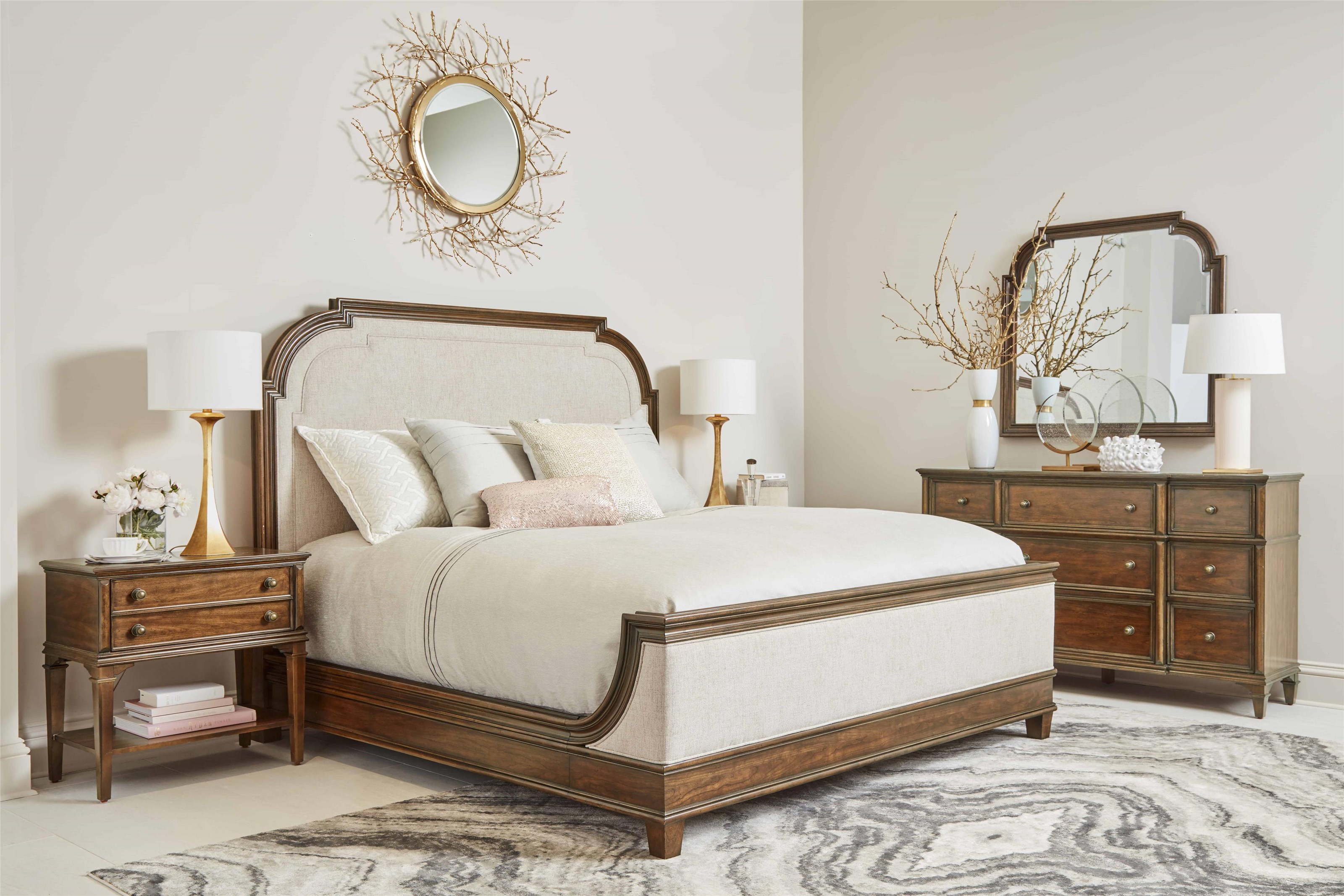 Newel Queen Upholstered Bed